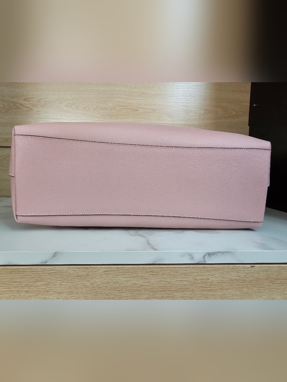 Coach Blush Pink Leather Tote with Front Pocket - Picture 10 of 13
